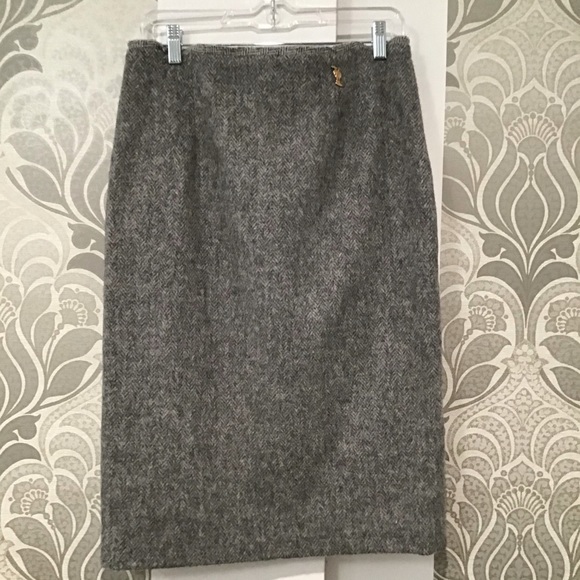 Roberta Scarpa Gray Wool Skirt Sz. 12 - Picture 2 of 7